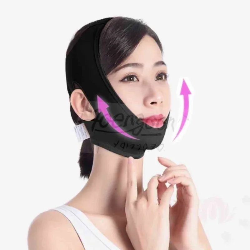 턱땡김이 블랙 얼굴붓기밴드 턱밴드