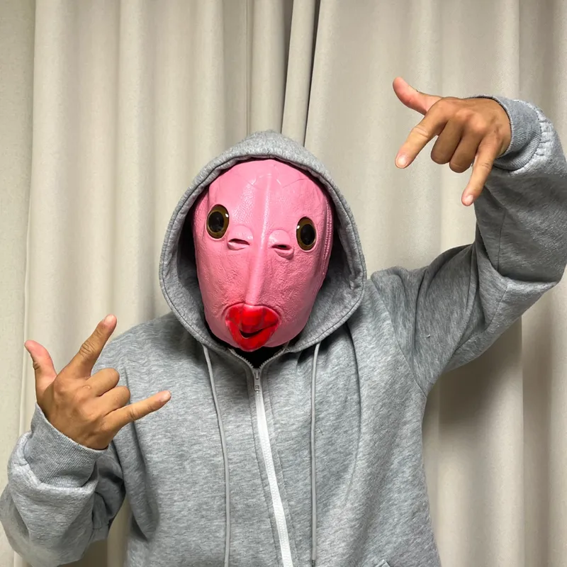 물고기가면 파티용가면 외계인 웃긴 얼굴 생선