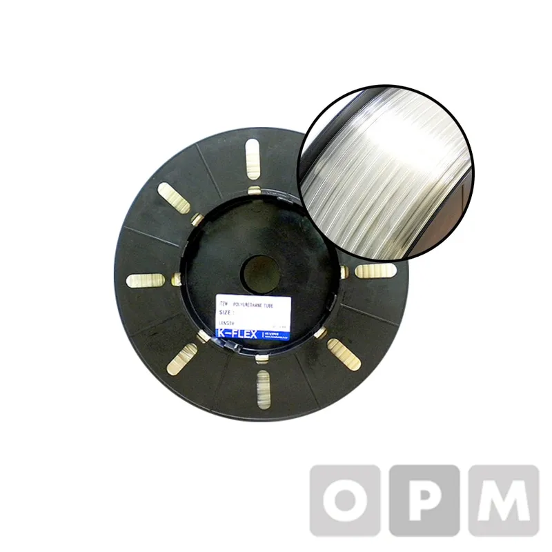 남강 투명우레탄호스 롤 외경10mm 내경6.5mm 100M